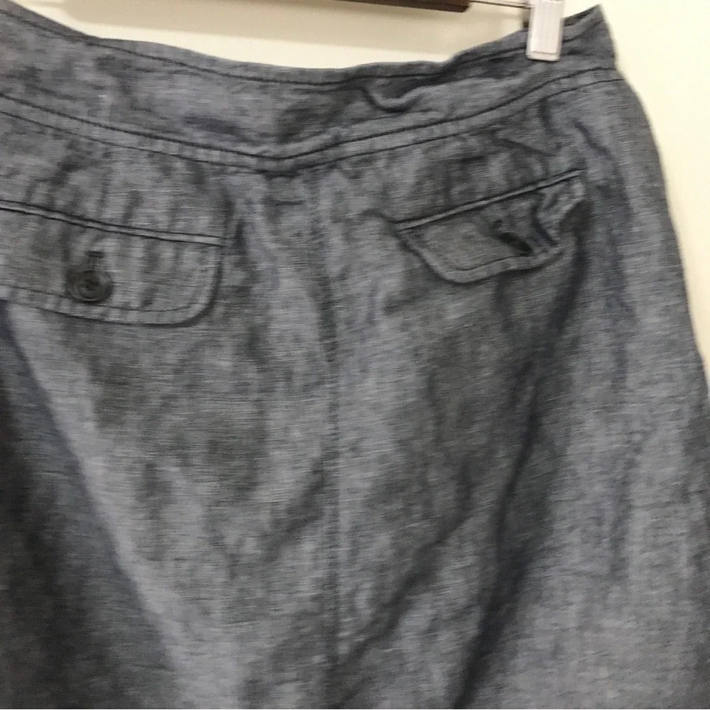 3/$15 Ann Taylor loft linen blend blue skirt